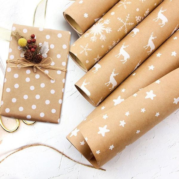 gift wrap 44*100cm snowflakes pattern christmas tree kraft paper packing present package xmas party decoration
gift wrap 44*100cm snowflakes pattern christmas tree kraft paper packing present package xmas party decoration