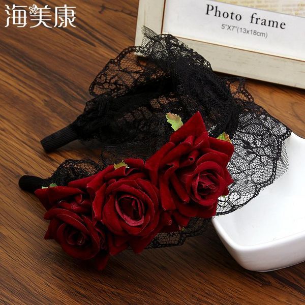 haimeikang halloween rose flower lace tiaras crowns headband black vintage lolita style easter festival women hair accessories1
haimeikang halloween rose flower lace tiaras crowns headband black vintage lolita style easter festival women hair accessories1
