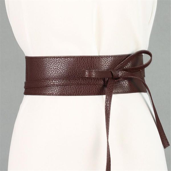 fashion spring elegant women casual soft faux leather wide belt self tie wrap around waist band dress belts, Black;brown
fashion spring elegant women casual soft faux leather wide belt self tie wrap around waist band dress belts, Black;brown