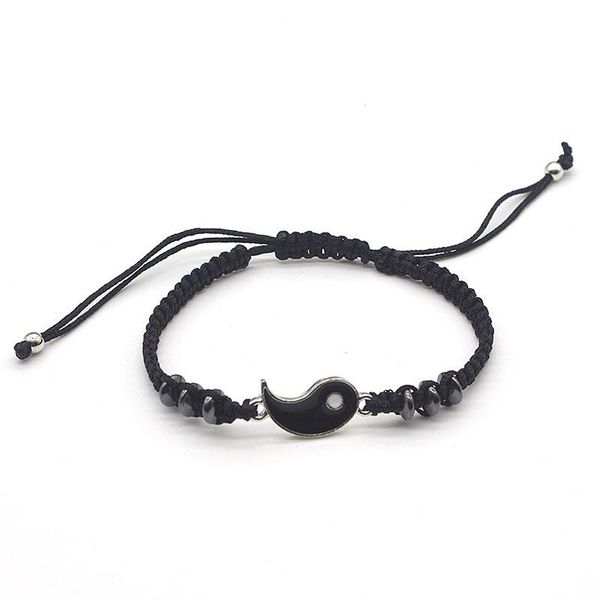 charm bracelets fashion retro yin and yang tai chi alloy pendant black white two-piece leather cord woven men women couple bracelet gift, Golden;silver
charm bracelets fashion retro yin and yang tai chi alloy pendant black white two-piece leather cord woven men women couple bracelet gift, Golden;silver