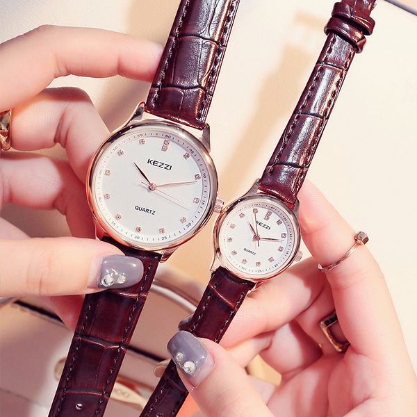 kezi kezzi personality simple couple leisure business men's fashion female student belt waterproof watch, Slivery;brown
kezi kezzi personality simple couple leisure business men's fashion female student belt waterproof watch, Slivery;brown
