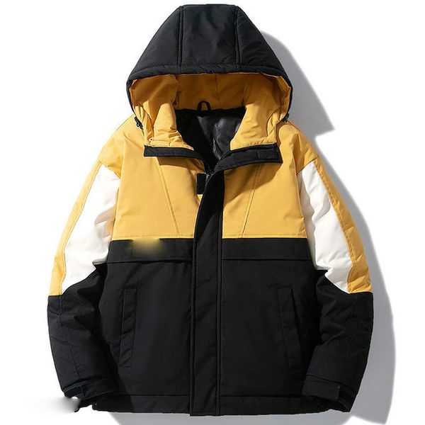 men's designer fashion winter warm down jacket contrast color stitching couple of the same jackets, Black;brown
men's designer fashion winter warm down jacket contrast color stitching couple of the same jackets, Black;brown