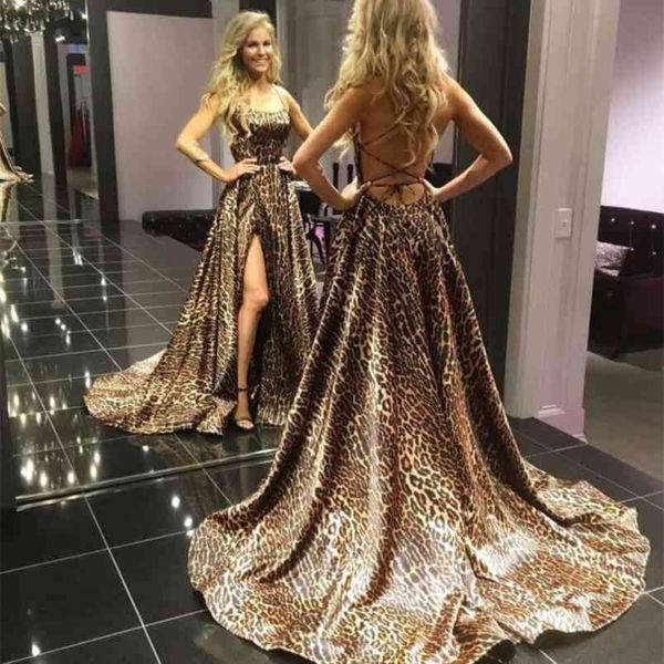 women summer fashion split backless cross lace up leopard print long dress sleeveless camis spaghetti strap elegant party 210517, Black;gray
women summer fashion split backless cross lace up leopard print long dress sleeveless camis spaghetti strap elegant party 210517, Black;gray