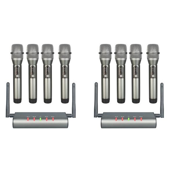 4-channel wireless microphone system quad uhf mic 4 handheld mics long distance fixed frequency microphones
4-channel wireless microphone system quad uhf mic 4 handheld mics long distance fixed frequency microphones
