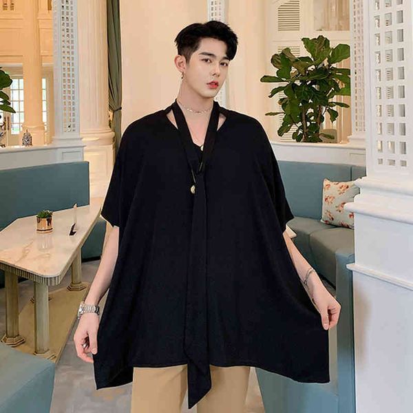 summer lazy fashion loose design detachable short tie 5/ 4 sleeve male sweater shirt l0t9, White;black
summer lazy fashion loose design detachable short tie 5/ 4 sleeve male sweater shirt l0t9, White;black