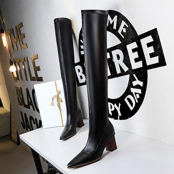 boots 2021 winter women warm fur over the knee 7cm block high heels thigh long pu leather sock prom shoes, Black
boots 2021 winter women warm fur over the knee 7cm block high heels thigh long pu leather sock prom shoes, Black