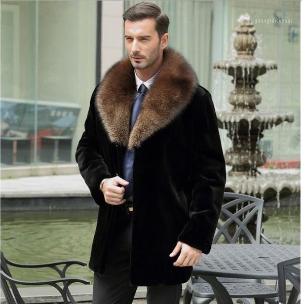 men's fur & faux fluffy business formal mink coat for men 2021 winter medium-long jackets turn-down collar plus size overcoat xl699, Black
men's fur & faux fluffy business formal mink coat for men 2021 winter medium-long jackets turn-down collar plus size overcoat xl699, Black