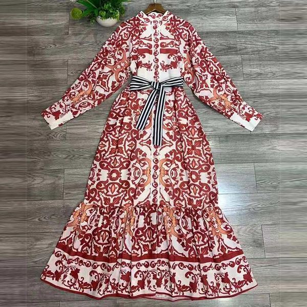 casual dresses designer fashion spring autumn long women lantern sleeve single breasted belt flower printed bohemian dress, Black;gray
casual dresses designer fashion spring autumn long women lantern sleeve single breasted belt flower printed bohemian dress, Black;gray