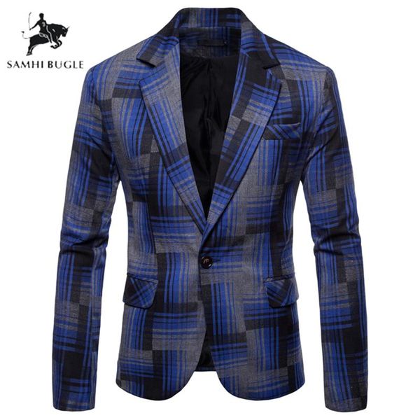 men's suits & blazers mens blazer jacket 2021 fashion slim fit casual plaid jackets men single button, White;black
men's suits & blazers mens blazer jacket 2021 fashion slim fit casual plaid jackets men single button, White;black