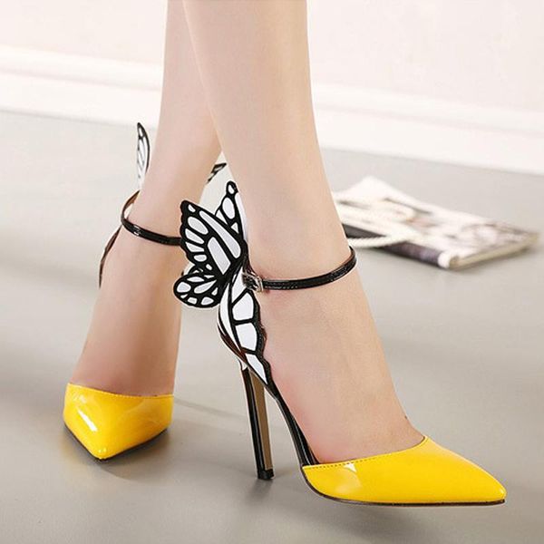 dress shoes summer fashion butterfly high heels pumps women pointed toe ladies wedding party big size buckle strap woman sandals, Black
dress shoes summer fashion butterfly high heels pumps women pointed toe ladies wedding party big size buckle strap woman sandals, Black
