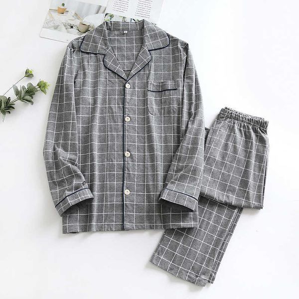 japanese style men's spring and autumn pajamas long-sleeved trousers 100% cotton plus size autumn and winter knitted home wear 211019, Black;brown
japanese style men's spring and autumn pajamas long-sleeved trousers 100% cotton plus size autumn and winter knitted home wear 211019, Black;brown