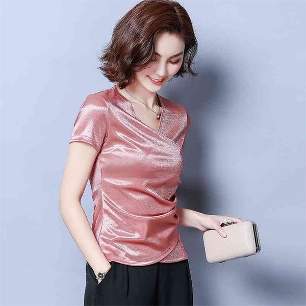 womens and blouses short sleeve shirts korean fashion clothing blusas femininas elegante plus size 210531, White
womens and blouses short sleeve shirts korean fashion clothing blusas femininas elegante plus size 210531, White