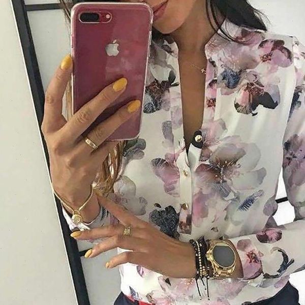 womens shirts spring summer women elegant casual blouse floral print button design long sleeve shirt basic fashion blusas, White
womens shirts spring summer women elegant casual blouse floral print button design long sleeve shirt basic fashion blusas, White