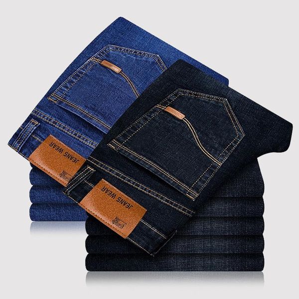 men's jeans men's business straight casual denim pants pantalones classic black men regular fit trousers, Blue
men's jeans men's business straight casual denim pants pantalones classic black men regular fit trousers, Blue