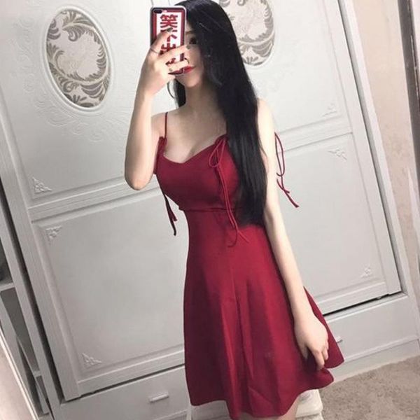 casual dresses european and american nightclub summer temperament ultra-fine shoulder strap sling bow dress, Black;gray
casual dresses european and american nightclub summer temperament ultra-fine shoulder strap sling bow dress, Black;gray