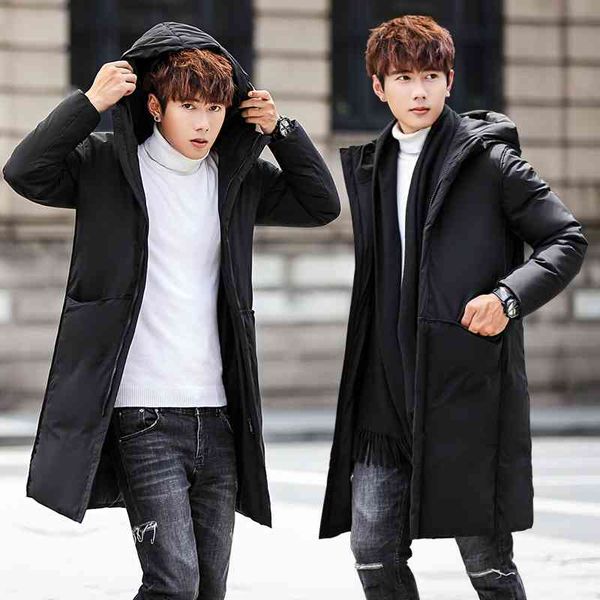 men's medium and long down jacket thickened slim fit fashion youth leisure bound, Black
men's medium and long down jacket thickened slim fit fashion youth leisure bound, Black