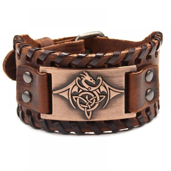 charm bracelets european and american fashion trend men's bracelet wide leather flying dragon pattern personality simple jewelry, Golden;silver
charm bracelets european and american fashion trend men's bracelet wide leather flying dragon pattern personality simple jewelry, Golden;silver