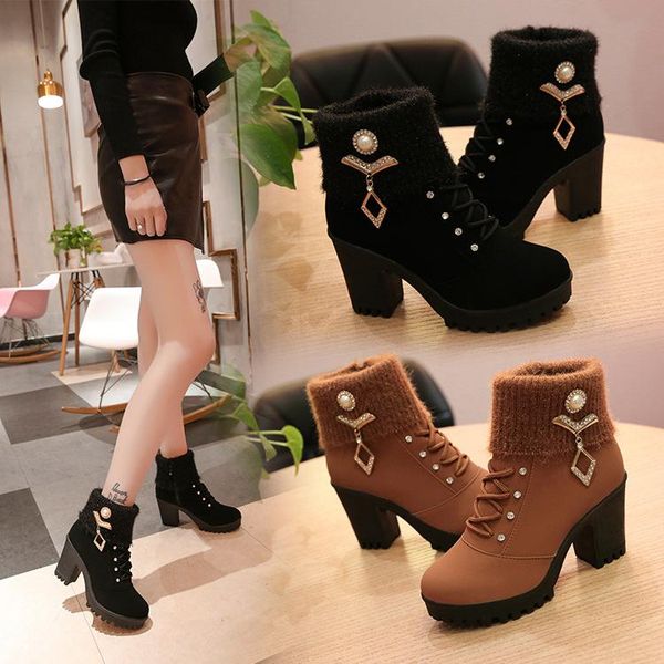 boots autumn/winter 2021 korean plus velvet high heeled women's hairy mouth bold with set up warm short, Black
boots autumn/winter 2021 korean plus velvet high heeled women's hairy mouth bold with set up warm short, Black