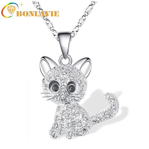 pendant necklaces bonlavie cute color cat simple jewelry female animal cartoon clavicle chain necklace, Silver
pendant necklaces bonlavie cute color cat simple jewelry female animal cartoon clavicle chain necklace, Silver