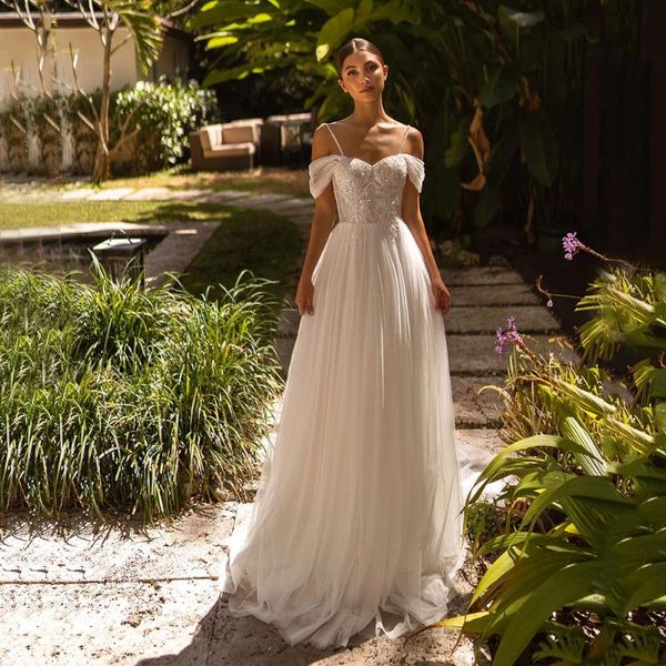 other wedding dresses fashion a line tulle spaghetti straps gown zipper back simple beach party bridal custom made floor length, White
other wedding dresses fashion a line tulle spaghetti straps gown zipper back simple beach party bridal custom made floor length, White