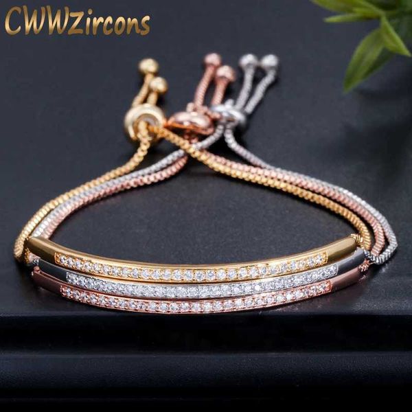 cwwzircons adjustable bracelet bangle for women captivate bar slider brilliant cz rose gold color jewelry pulseira feminia cb089, Golden;silver
cwwzircons adjustable bracelet bangle for women captivate bar slider brilliant cz rose gold color jewelry pulseira feminia cb089, Golden;silver