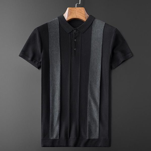 men's t-shirts contrast color male luxury short sleeve knitted casual mens fashion slim fit man 3xl, White;black
men's t-shirts contrast color male luxury short sleeve knitted casual mens fashion slim fit man 3xl, White;black