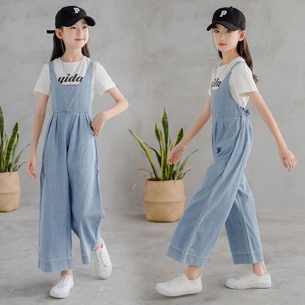 jumpsuits kids denim overalls 2021 summer girls loose jeans teen suspender trousers teenager wide lege pants clothes 5 to 17 years, Blue
jumpsuits kids denim overalls 2021 summer girls loose jeans teen suspender trousers teenager wide lege pants clothes 5 to 17 years, Blue