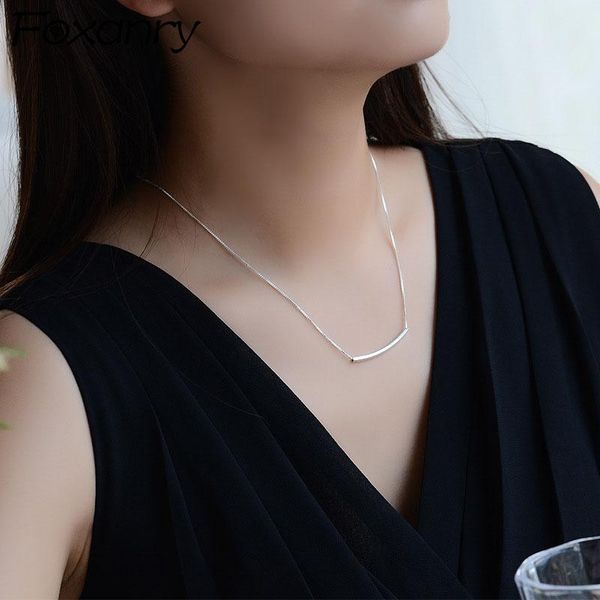 chains foxanry minimalist 925 sterling silver necklace for women trend elegant sweet design geometric party jewelry gifts wholesale
chains foxanry minimalist 925 sterling silver necklace for women trend elegant sweet design geometric party jewelry gifts wholesale