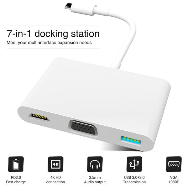 hubs pp7a 7 in 1 type c hub 4k 1080p -compatible + vga pd 5gbps usb support 3.5mm audio output for android phone computer
hubs pp7a 7 in 1 type c hub 4k 1080p -compatible + vga pd 5gbps usb support 3.5mm audio output for android phone computer