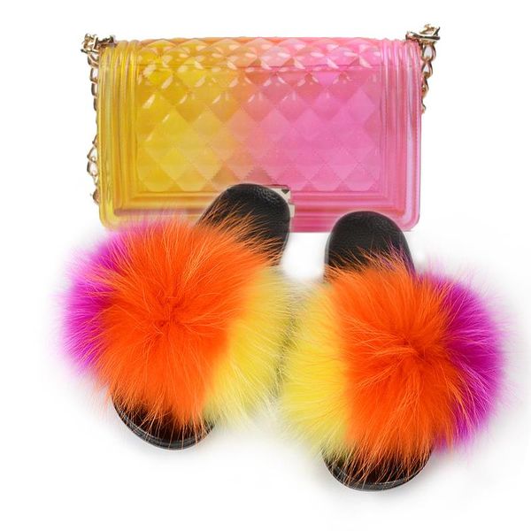 women's outdoor cute fluffy fur sandals slippers fashion ladies transparent jelly bag set shoulder bags messenger, Black
women's outdoor cute fluffy fur sandals slippers fashion ladies transparent jelly bag set shoulder bags messenger, Black