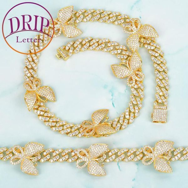 earrings & necklace 10mm zircon cuban with butterfly bracelet hip hop gold color chain set jewelry, Silver
earrings & necklace 10mm zircon cuban with butterfly bracelet hip hop gold color chain set jewelry, Silver