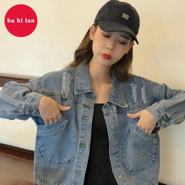 women's jackets 2021ba bi lan female denim jacket spring and korean edge button long-sleeved short paragraph, Black;brown
women's jackets 2021ba bi lan female denim jacket spring and korean edge button long-sleeved short paragraph, Black;brown