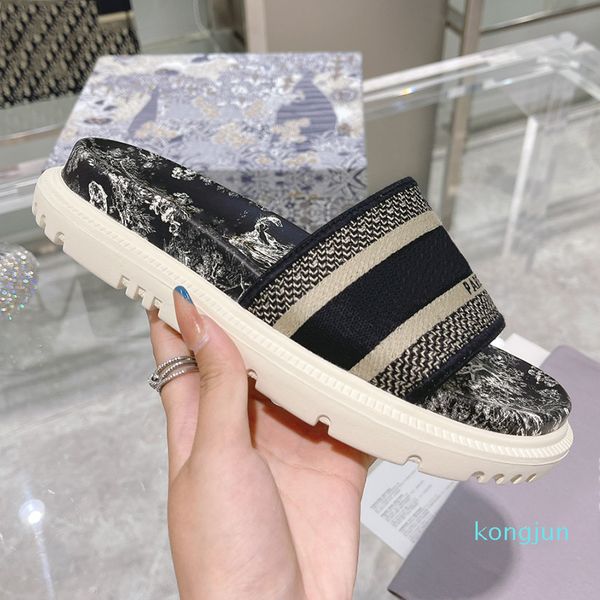designer- women canvas embroidery platform slippers vintage fashion slides sandals cotton printing flat heel slipper, Black
designer- women canvas embroidery platform slippers vintage fashion slides sandals cotton printing flat heel slipper, Black