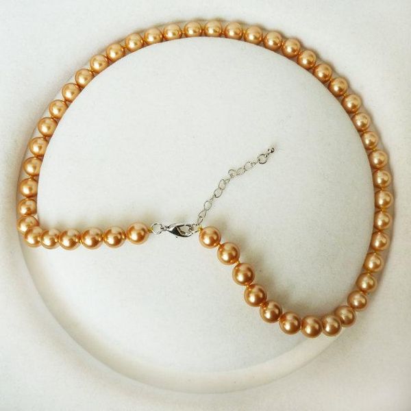 chains 8mm orange pearl necklace longer genuine 18inch wedding women cz jewelry luxury girls necklaces, Silver
chains 8mm orange pearl necklace longer genuine 18inch wedding women cz jewelry luxury girls necklaces, Silver