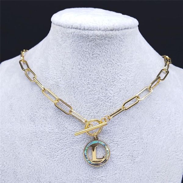 pendant necklaces 2021 stainless steel letter l chain women gold color round choker necklace jewelry acero inoxidable n7001ls01, Silver
pendant necklaces 2021 stainless steel letter l chain women gold color round choker necklace jewelry acero inoxidable n7001ls01, Silver