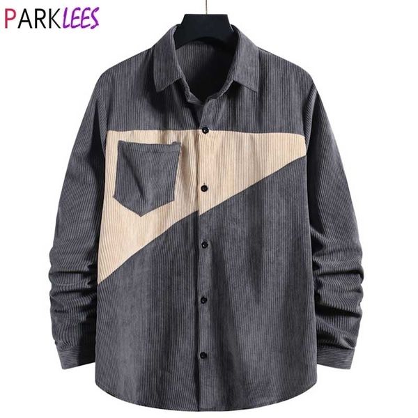 casual patchwork corduroy mens shirts autumn vintage slim fit shirt male anti-wrinkle fashion warm velour chemise homme 210522, White;black
casual patchwork corduroy mens shirts autumn vintage slim fit shirt male anti-wrinkle fashion warm velour chemise homme 210522, White;black