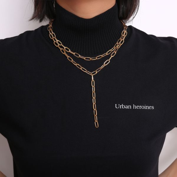 budrovky ornament cool geometric double-layer necklace female retro simple chain y-shaped tassel necklacedio chan contact, Silver
budrovky ornament cool geometric double-layer necklace female retro simple chain y-shaped tassel necklacedio chan contact, Silver