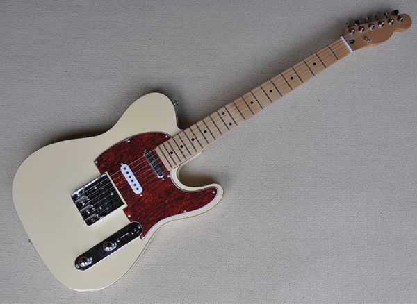 6 strings cream electric guitar with maple fretboard,red pearled pickguard,can be customized as request
6 strings cream electric guitar with maple fretboard,red pearled pickguard,can be customized as request