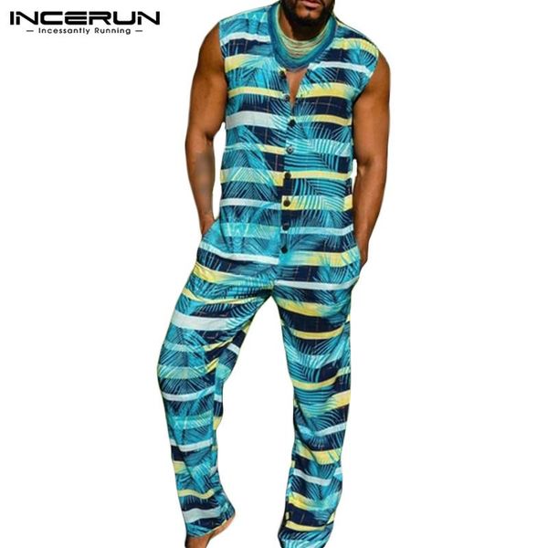 men jumpsuits printing sleeveless button up casual o neck fashion rompers streetwear loose hawaiian overalls s-3xl incerun men's pants, Black
men jumpsuits printing sleeveless button up casual o neck fashion rompers streetwear loose hawaiian overalls s-3xl incerun men's pants, Black