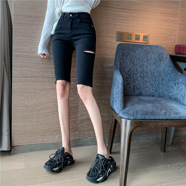 women's pants & capris hi girl summer slim pencil pant black jeans holes trousers ripped edge half knee length chic punk femme, Black;white
women's pants & capris hi girl summer slim pencil pant black jeans holes trousers ripped edge half knee length chic punk femme, Black;white
