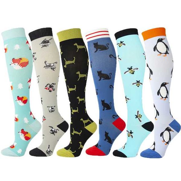 compression stockings 6 pairs per set female knee high running sports sock women men socks, Black
compression stockings 6 pairs per set female knee high running sports sock women men socks, Black