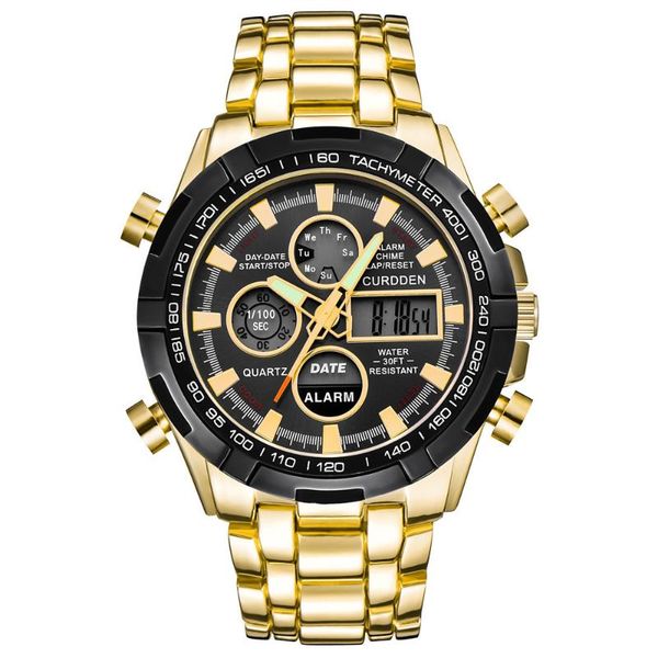 wristwatches style date 24h time mode lcd back light men watches stainless steel sport watch dual display analog digital led wrist *a, Slivery;brown 
wristwatches style date 24h time mode lcd back light men watches stainless steel sport watch dual display analog digital led wrist *a, Slivery;brown