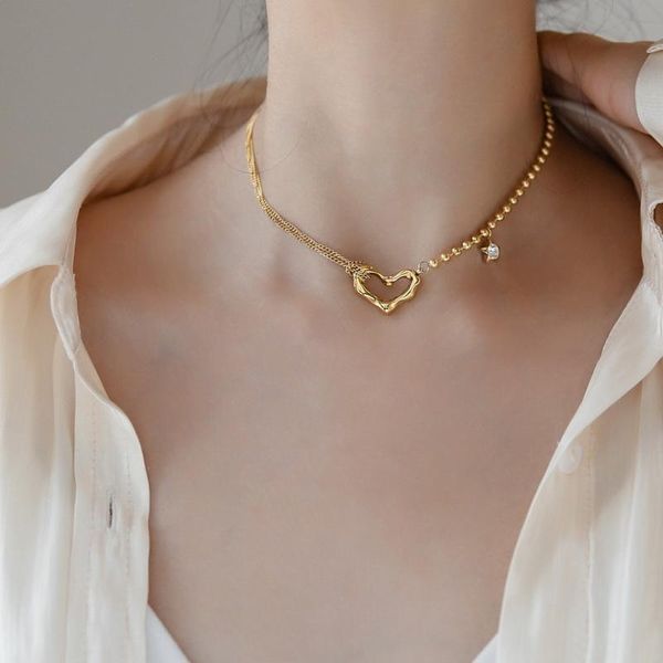 not fade heart star choker gold necklace european woman jewelry fashion titanium stainless steel accessory hip-hop pendant necklaces, Silver
not fade heart star choker gold necklace european woman jewelry fashion titanium stainless steel accessory hip-hop pendant necklaces, Silver