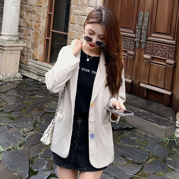 casual small suit coat women's version loose and versatile british style in spring autumn, Black;brown
casual small suit coat women's version loose and versatile british style in spring autumn, Black;brown