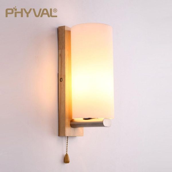 nordic solid wood wall lamp bedroom bedside light with pull switch glass sconce staircase el living room decor
nordic solid wood wall lamp bedroom bedside light with pull switch glass sconce staircase el living room decor