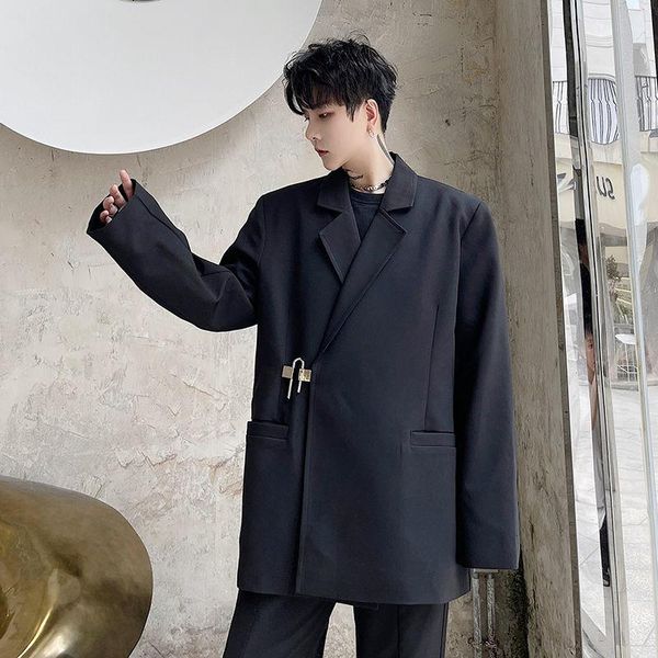 men's suits & blazers wear tide koean casual suit coat for male 2021 autumn loose simple lock long sleeve, White;black
men's suits & blazers wear tide koean casual suit coat for male 2021 autumn loose simple lock long sleeve, White;black