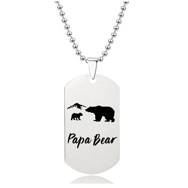 stainless steel papa bear necklace pendant animal pattern necklaces chains for women men fashion jewelry, Silver
stainless steel papa bear necklace pendant animal pattern necklaces chains for women men fashion jewelry, Silver