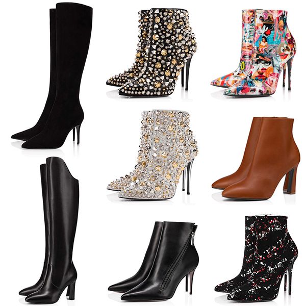 luxurys designer red bottom heels boots women ankle knee high heel boot birgikate graffiti winter booties wedding party dress shoes girls la, Black
luxurys designer red bottom heels boots women ankle knee high heel boot birgikate graffiti winter booties wedding party dress shoes girls la, Black
