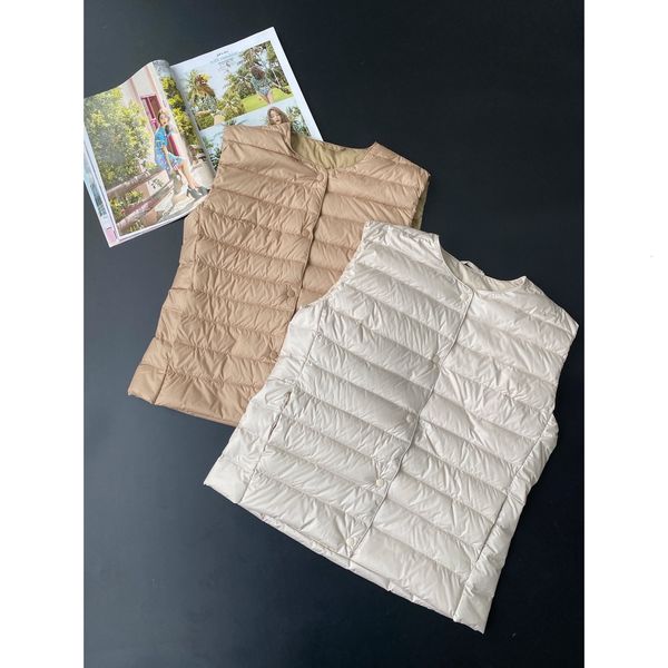90 white goose multiple wearing methods stacked inside with warm down vt for women mj1126h, Black;white
90 white goose multiple wearing methods stacked inside with warm down vt for women mj1126h, Black;white