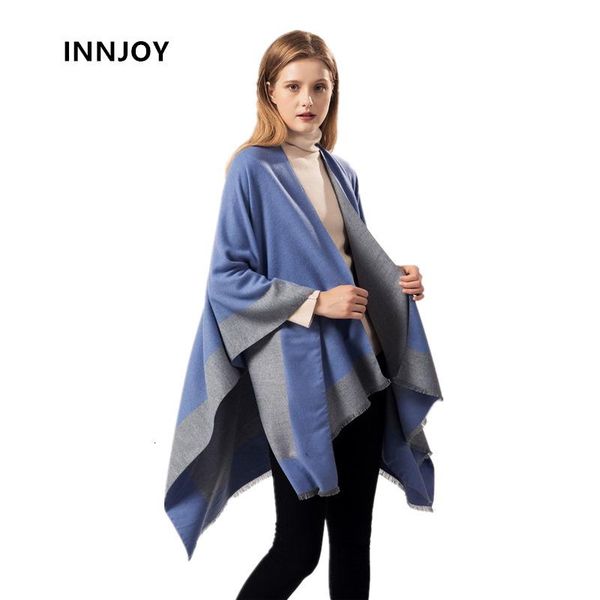 scarves women winter warm elegant solid color autumn poncho cape fashion vintage long shawl 2021, Blue;gray
scarves women winter warm elegant solid color autumn poncho cape fashion vintage long shawl 2021, Blue;gray